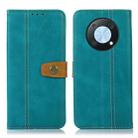 For Huawei Nova Y90/Enjoy 50 Pro Stitching Thread Calf Texture Leather Phone Case(Green) - 1