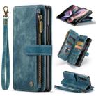 For Samsung Galaxy Z Fold4 5G CaseMe C30 Multifunctional Card Slots Zipper Phone Leather Phone Case(Blue) - 1