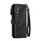 For Samsung Galaxy Z Fold6 5G CaseMe C30 Multifunctional Card Slots Zipper Phone Leather Phone Case(Black) - 3