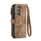 For Samsung Galaxy Z Fold6 5G CaseMe C30 Multifunctional Card Slots Zipper Phone Leather Phone Case(Brown) - 3