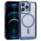 For iPhone 12 Pro Max MagSafe Electroplating TPU Phone Case(Blue) - 1