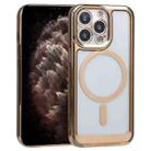 For iPhone 11 Pro Max MagSafe Electroplating TPU Phone Case (Gold) - 1