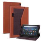 For Amazon Fire HD 10 2021 Business Storage Smart Leather Tablet Case(Brown) - 1