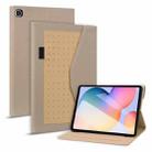 For Samsung Galaxy Tab S6 Lite Business Storage Smart Leather Tablet Case(Khaki) - 1