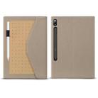 For Samsung Galaxy Tab S8 / S7 Business Storage Smart Leather Tablet Case(Khaki) - 2