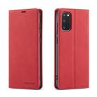 For Galaxy S20 Forwenw Dream Series Oil Edge Strong Magnetism Horizontal Flip Leather Case with Holder & Card Slots & Wallet & Photo Frame(Red) - 1