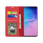 For Galaxy S20 Forwenw Dream Series Oil Edge Strong Magnetism Horizontal Flip Leather Case with Holder & Card Slots & Wallet & Photo Frame(Red) - 4