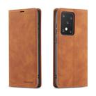 For Galaxy S20 Ultra Forwenw Dream Series Oil Edge Strong Magnetism Horizontal Flip Leather Case with Holder & Card Slots & Wallet & Photo Frame(Brown) - 1