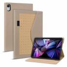 For iPad mini 6 Business Storage Smart Leather Tablet Case(Khaki) - 1