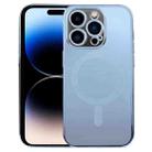 For iPhone 14 Pro MagSafe Electroplating Straight TPU Phone Case(Blue) - 1