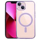 For iPhone 13 MagSafe Electroplating Straight TPU Phone Case(Purple) - 1