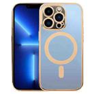 For iPhone 13 Pro MagSafe Electroplating Straight TPU Phone Case (Gold) - 1