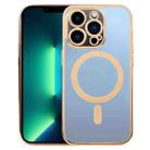 For iPhone 13 Pro Max MagSafe Electroplating Straight TPU Phone Case (Gold) - 1