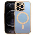 For iPhone 12 Pro MagSafe Electroplating Straight TPU Phone Case(Gold) - 1