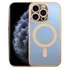 For iPhone 11 Pro MagSafe Electroplating Straight TPU Phone Case(Gold) - 1