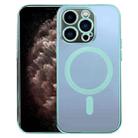 For iPhone 11 Pro Max MagSafe Electroplating Straight TPU Phone Case (Green) - 1