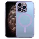For iPhone 11 Pro Max MagSafe Electroplating Straight TPU Phone Case (Purple) - 1