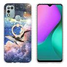 For Infinix Hot 11 Play / Hot 10 Play Ring Holder 2.0mm Airbag TPU Phone Case(Whale) - 1