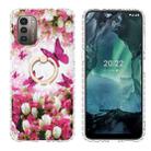 For Nokia G21 / G11 Ring Holder 2.0mm Airbag TPU Phone Case(Dancing Butterflies) - 1