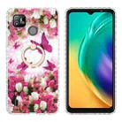 For Tecno Pop 4 LTE Ring Holder 2.0mm Airbag TPU Phone Case(Dancing Butterflies) - 1