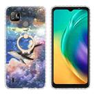 For Tecno Pop 4 LTE Ring Holder 2.0mm Airbag TPU Phone Case(Whale) - 1