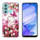 For Tecno Pop 5 LTE Ring Holder 2.0mm Airbag TPU Phone Case(Dancing Butterflies) - 1
