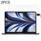 2 PCS 9H Explosion-proof Tempered Glass Film For MacBook Air 13.6 inch A2681 2022 - 1