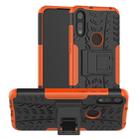 For Motorola Moto E (2020) Tire Texture Shockproof TPU+PC Protective Case with Holder(Orange) - 1