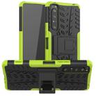 For Sony Xperia 1 II Tire Texture Shockproof TPU+PC Protective Case with Holder(Green) - 1