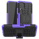 For Huawei P40 Lite Tire Texture Shockproof TPU+PC Protective Case with Holder(Purple) - 1