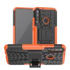 For Huawei Y7P Tire Texture Shockproof TPU+PC Protective Case with Holder(Orange) - 1