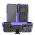 For Huawei Honor Play 3 / P40E Tire Texture Shockproof TPU+PC Protective Case with Holder(Purple) - 1