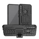 For Huawei Honor Play 3 / P40E Tire Texture Shockproof TPU+PC Protective Case with Holder(Black) - 1