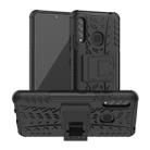 For Galaxy A70e Tire Texture Shockproof TPU+PC Protective Case with Holder(Black) - 1
