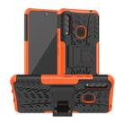 For Galaxy A70e Tire Texture Shockproof TPU+PC Protective Case with Holder(Orange) - 1