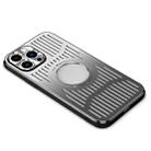 For iPhone 12 Aluminum Alloy Magsafe Magnetic Cooling Phone Case(Silver) - 1