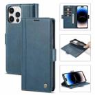 For iPhone 14 Pro Max LC.IMEEKE Magnetic Buckle Leather Phone Case (Blue) - 1