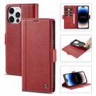 For iPhone 14 Pro LC.IMEEKE Magnetic Buckle Leather Phone Case(Red) - 1