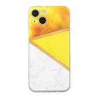 For iPhone 14 Stitching Marble TPU Phone Case (Yellow) - 1