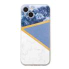 For iPhone 14 Stitching Marble TPU Phone Case Max(Grey) - 1