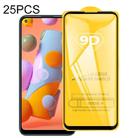 For Galaxy A11 25 PCS 9D Full Glue Full Screen Tempered Glass Film - 1