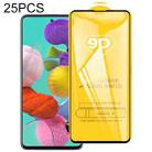 For Galaxy A51 25 PCS 9D Full Glue Full Screen Tempered Glass Film - 1