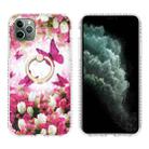 For iPhone 11 Pro Max Ring Holder 2.0mm Airbag TPU Phone Case (Dancing Butterflies) - 1