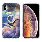 For iPhone XS Max Ring Holder 2.0mm Airbag TPU Phone Case(Whale) - 1