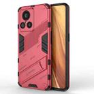 For Realme GT2 Explorer Master PC + TPU Shockproof Case with Invisible Holder(Light Red) - 1