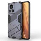 For Realme GT2 Explorer Master PC + TPU Shockproof Case with Invisible Holder(Grey) - 1