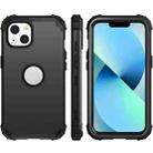 For iPhone 14 Plus 3 in 1 Shockproof Phone Case (Black) - 1