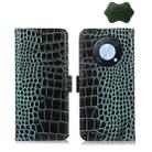 For Huawei Nova Y90/Enjoy 50 Pro Crocodile Top Layer Cowhide Leather Phone Case(Green) - 1