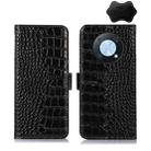 For Huawei Nova Y90/Enjoy 50 Pro Crocodile Top Layer Cowhide Leather Phone Case(Black) - 1