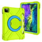 For iPad Pro 11 (2020) PC + Silicone Shockproof Combination Tablet Case with 360 Degree Rotating Holder & Handle(Grass Green+Blue) - 1